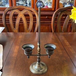 Vintage metal candle holder Candelabra Princess House